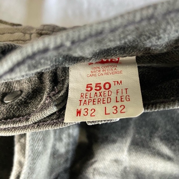 Levi's Vintage 90s Gray Acid Wash Straight Jeans Classic Comfort - Picture 5 of 7